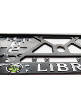 Number Plate Frame raised 3D embossed Zodiac sign LIBRA